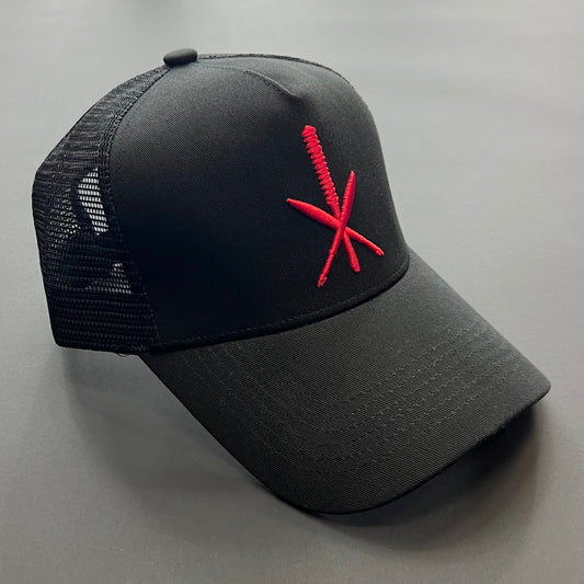 War Clubs Mesh Snapback (Black/Red)