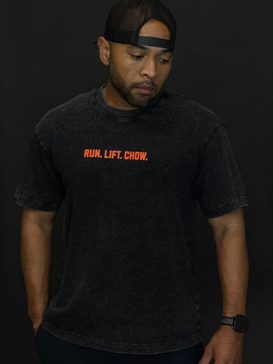 Run. Lift. Chow. Vintage Tee