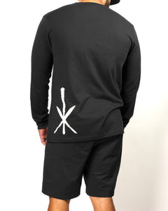 NB Flow Long-Sleeve Tee (Black/White)